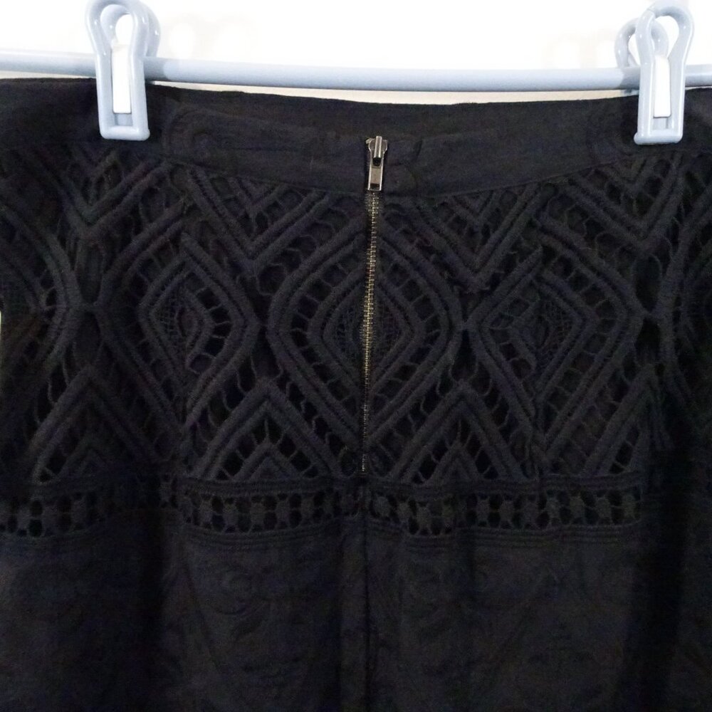 Anthropologie Skirt Moulinette Soeur Black Lace Pencil Size 2 NEW Feminine Goth - Picture 7 of 7